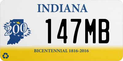 IN license plate 147MB