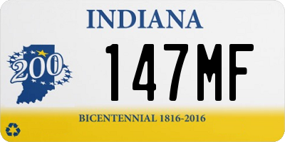 IN license plate 147MF