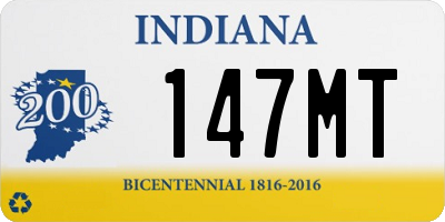 IN license plate 147MT