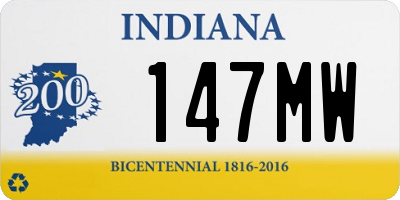 IN license plate 147MW