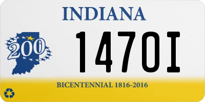 IN license plate 147OI