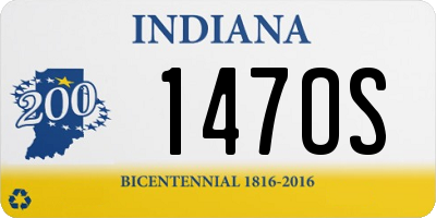 IN license plate 147OS