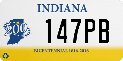 IN license plate 147PB