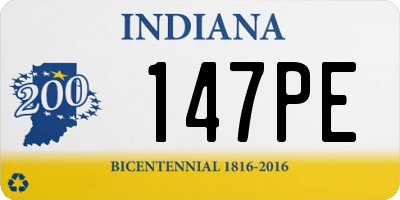 IN license plate 147PE