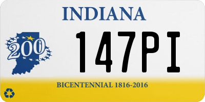 IN license plate 147PI