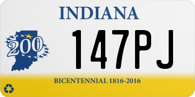 IN license plate 147PJ