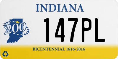 IN license plate 147PL