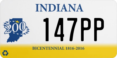 IN license plate 147PP