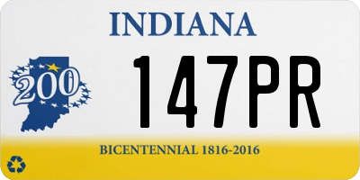 IN license plate 147PR