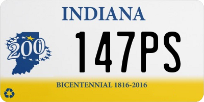 IN license plate 147PS