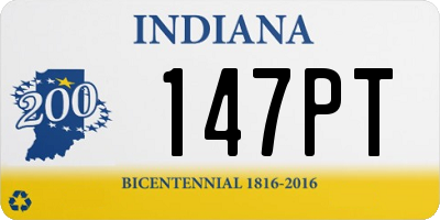 IN license plate 147PT