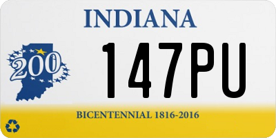 IN license plate 147PU