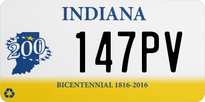 IN license plate 147PV