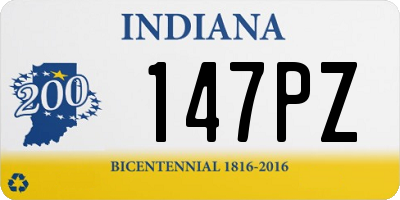 IN license plate 147PZ