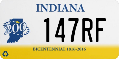 IN license plate 147RF
