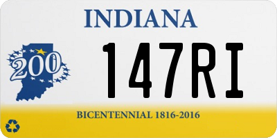 IN license plate 147RI