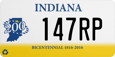 IN license plate 147RP