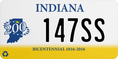 IN license plate 147SS