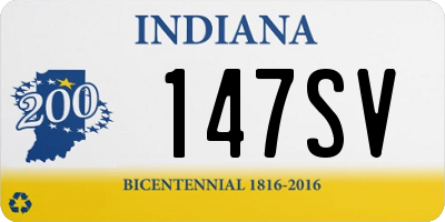 IN license plate 147SV