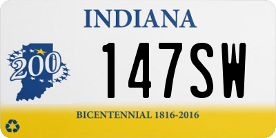 IN license plate 147SW