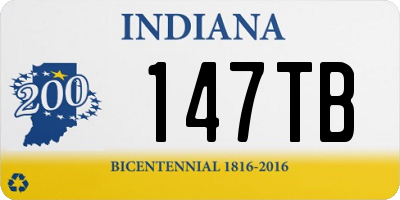 IN license plate 147TB