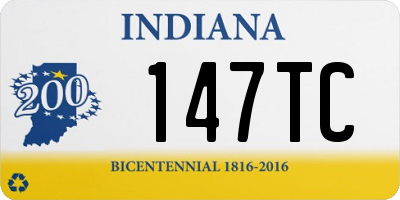 IN license plate 147TC