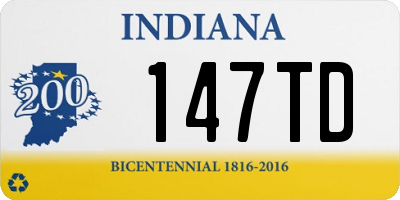 IN license plate 147TD