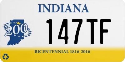 IN license plate 147TF