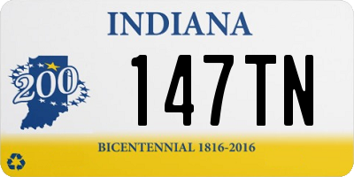 IN license plate 147TN