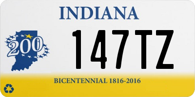 IN license plate 147TZ