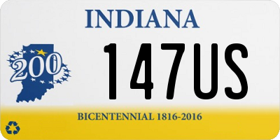 IN license plate 147US