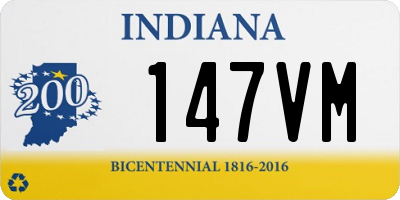 IN license plate 147VM