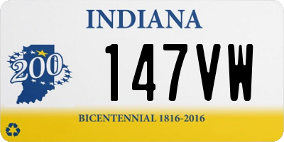 IN license plate 147VW