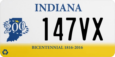 IN license plate 147VX