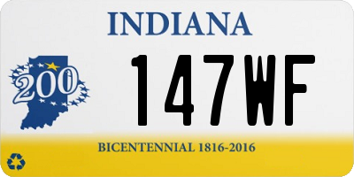 IN license plate 147WF