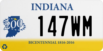 IN license plate 147WM