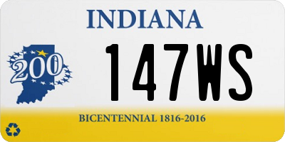 IN license plate 147WS
