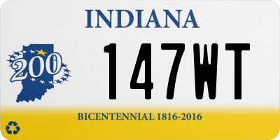 IN license plate 147WT