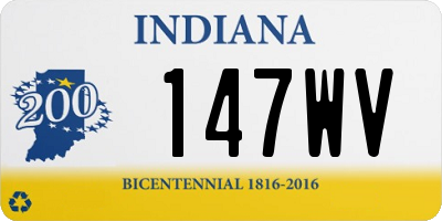 IN license plate 147WV