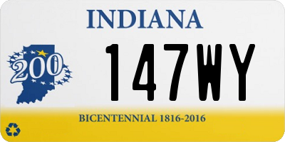 IN license plate 147WY