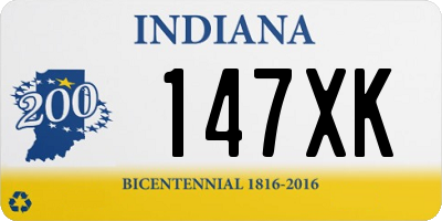 IN license plate 147XK