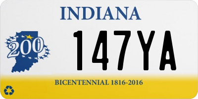 IN license plate 147YA