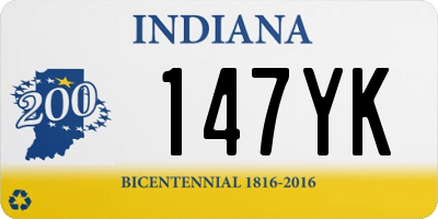 IN license plate 147YK