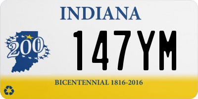 IN license plate 147YM