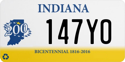 IN license plate 147YO