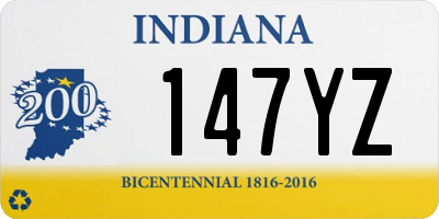 IN license plate 147YZ