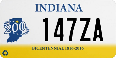 IN license plate 147ZA