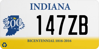 IN license plate 147ZB