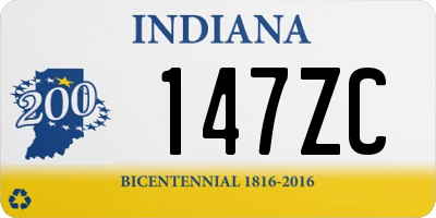 IN license plate 147ZC