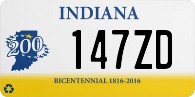 IN license plate 147ZD